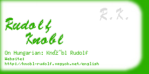 rudolf knobl business card